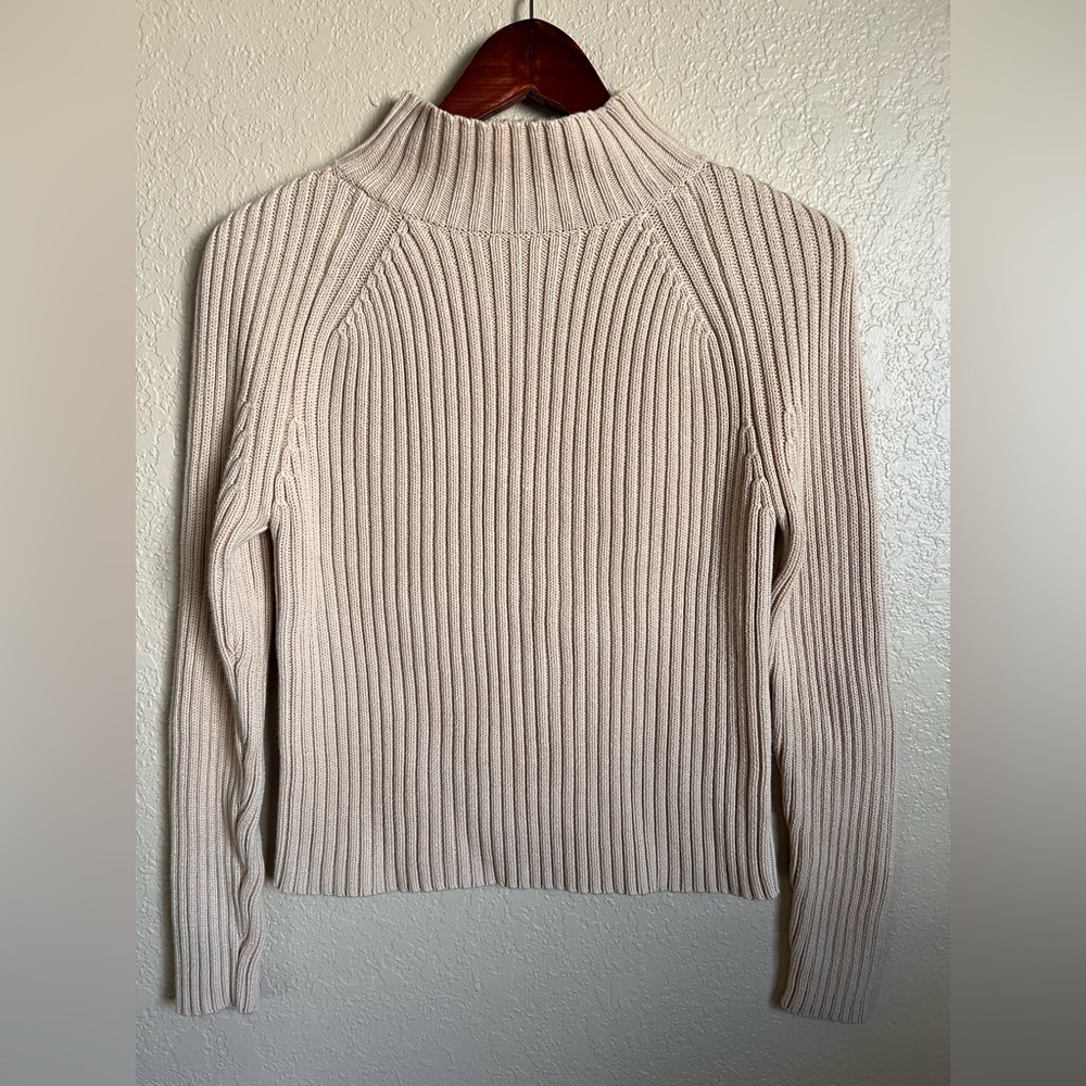 Harold's Women's 90s Chunk Knit Turtleneck Sweater - Beige